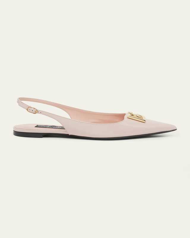 Lollo Patent Slingback Ballerina Flats